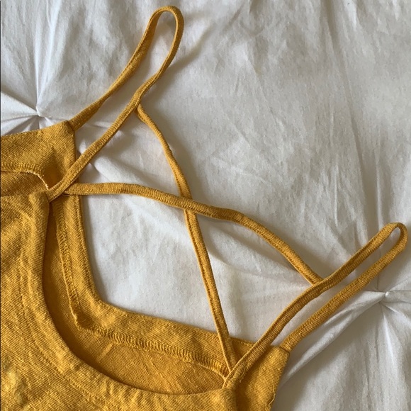 Cross Back Yellow Top - Picture 2 of 5